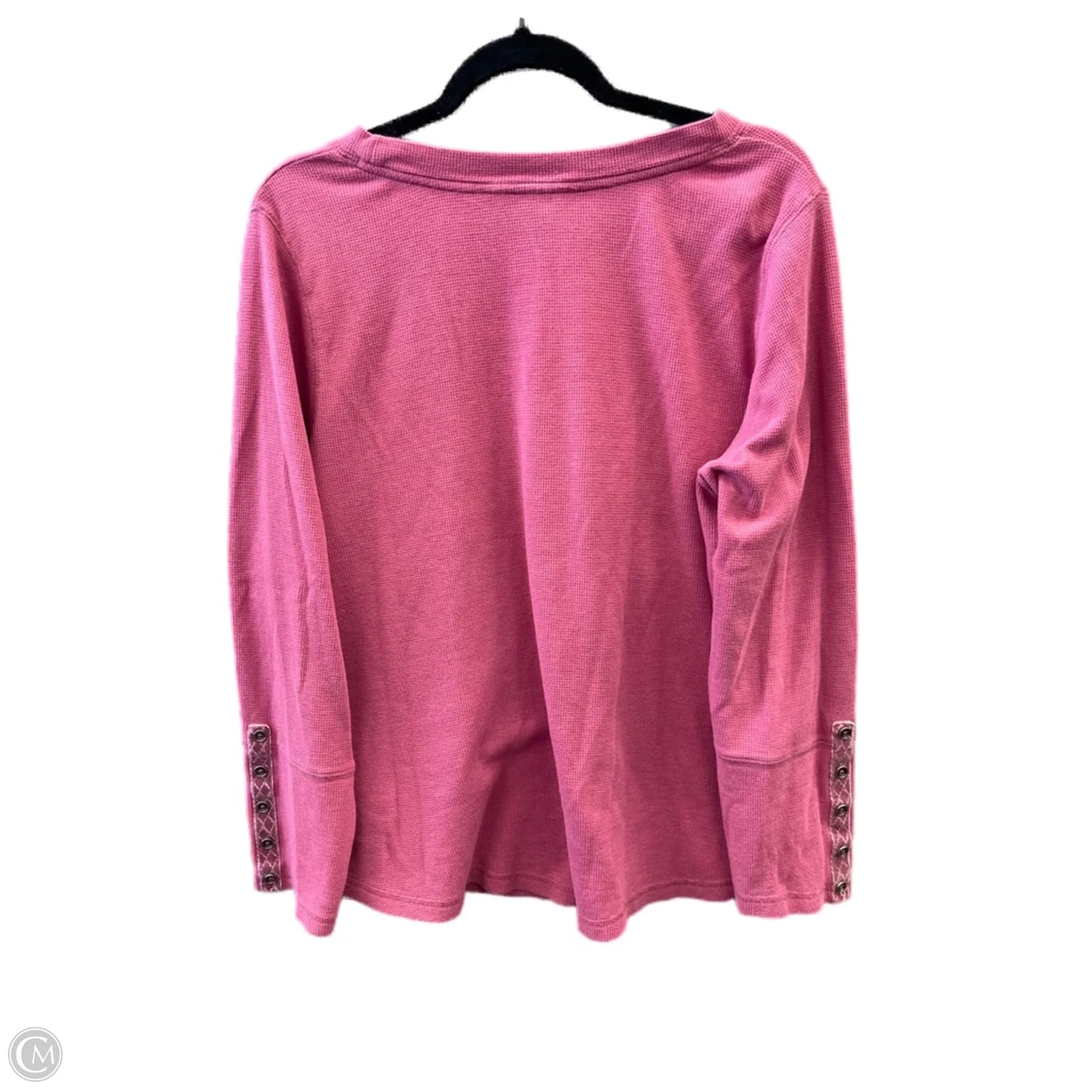 Top Long Sleeve By Cj Banks In Pink, Size: 1x