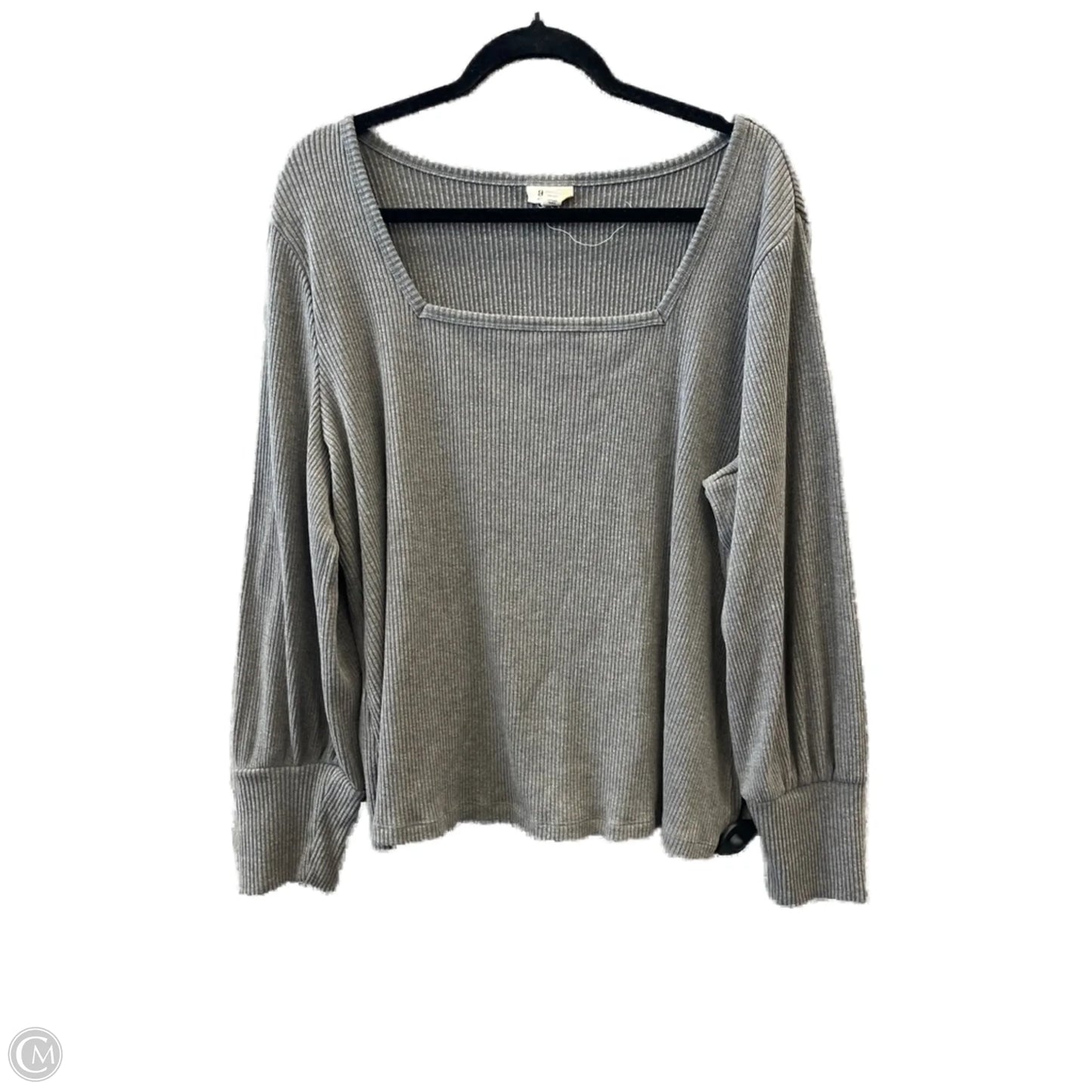 Top Long Sleeve By Ana In Grey, Size: 2x