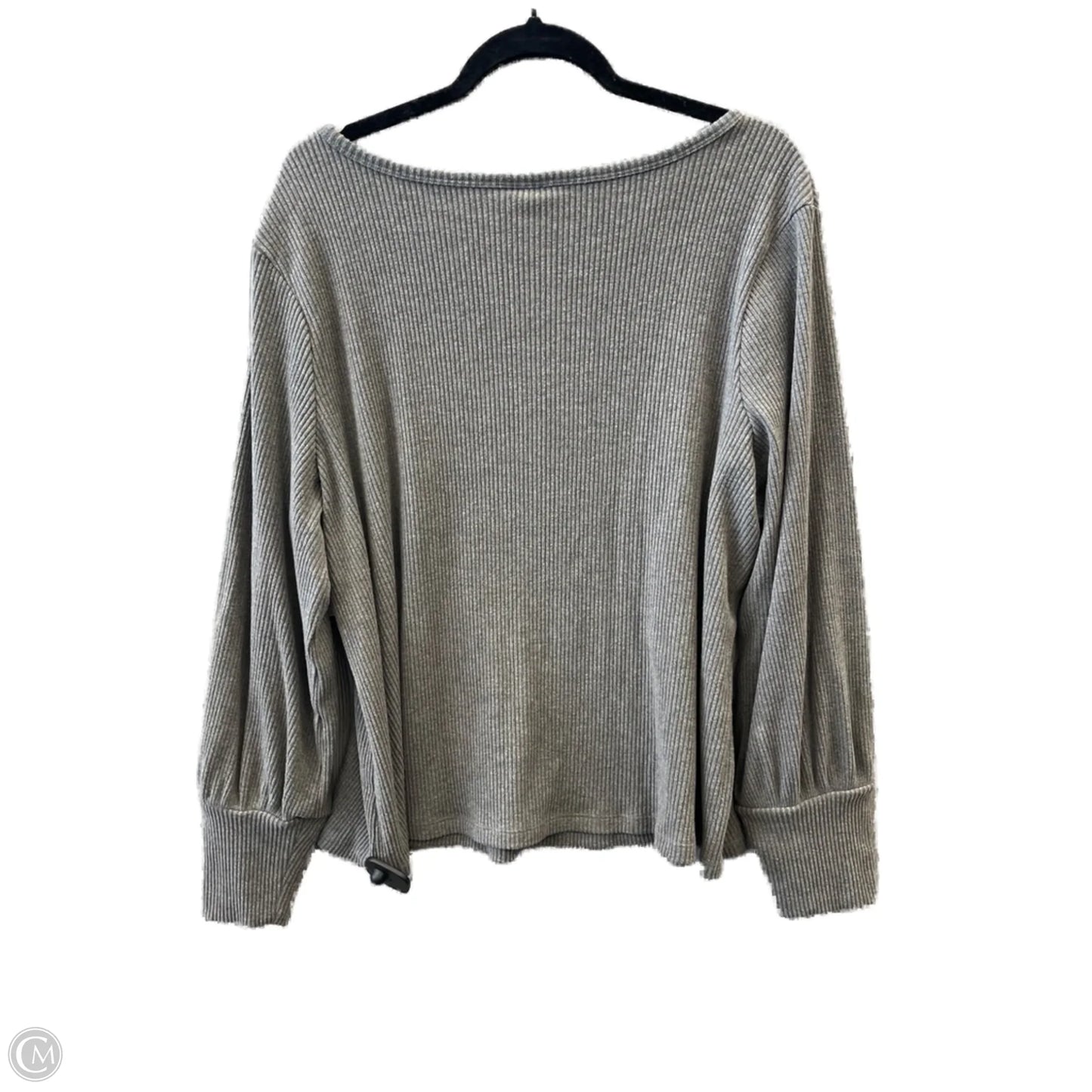 Top Long Sleeve By Ana In Grey, Size: 2x