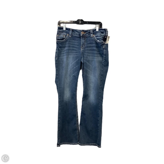 Jeans Flared By Silver In Blue Denim, Size: 12
