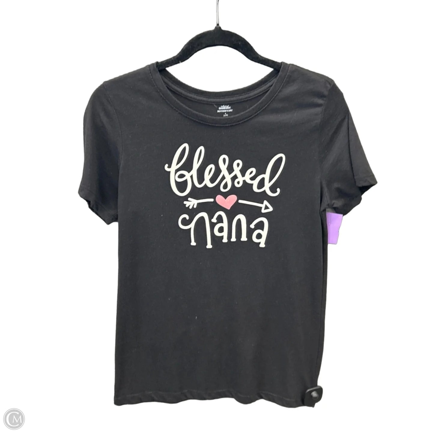 Top Short Sleeve By Cmf In Black, Size: S