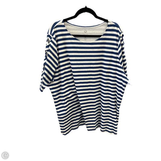Top Short Sleeve By Ruby Rd In Navy, Size: 3x