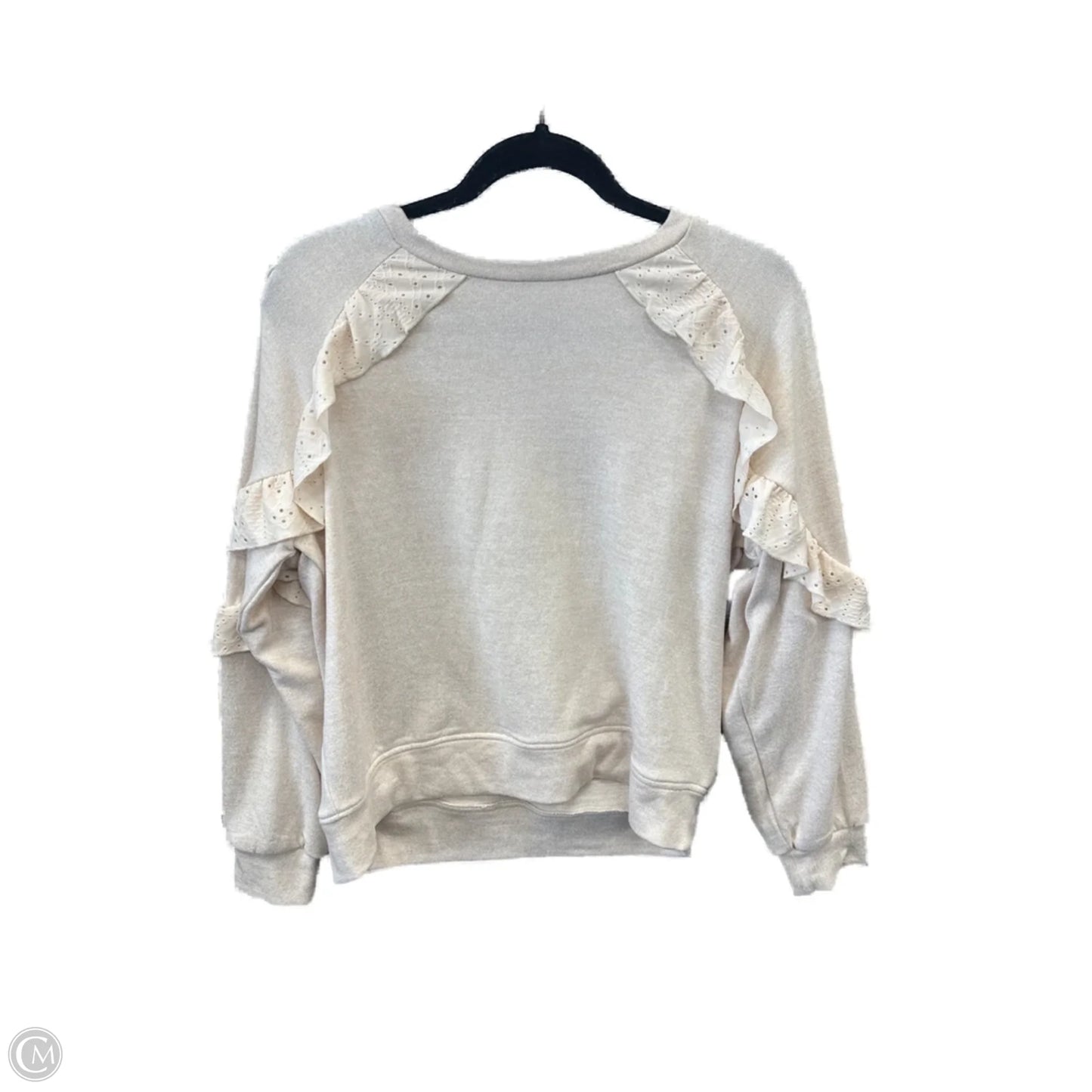 Top Long Sleeve By 89th And Madison In Beige, Size: M