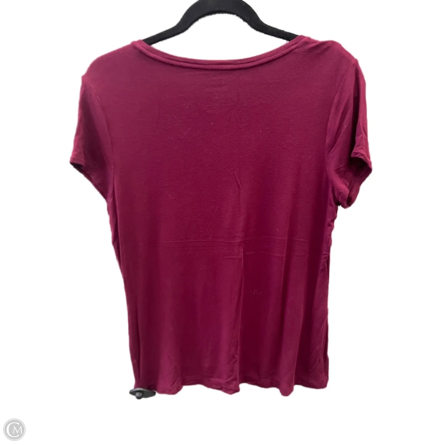 Top Short Sleeve By Apt 9 In Maroon, Size: Mp