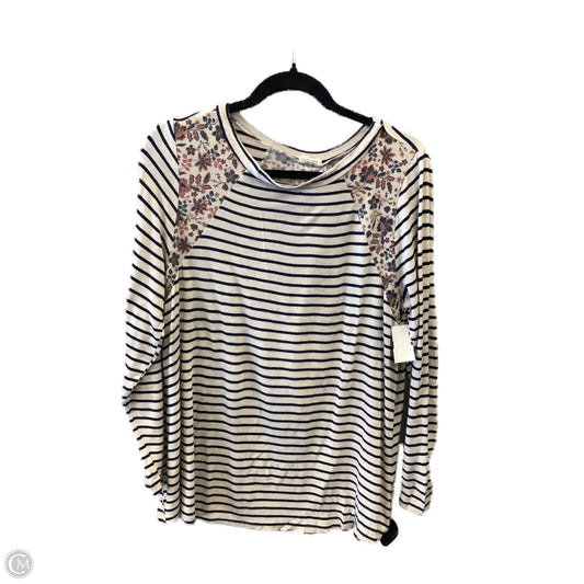 Top Long Sleeve By Lovely Melody In Tan, Size: L