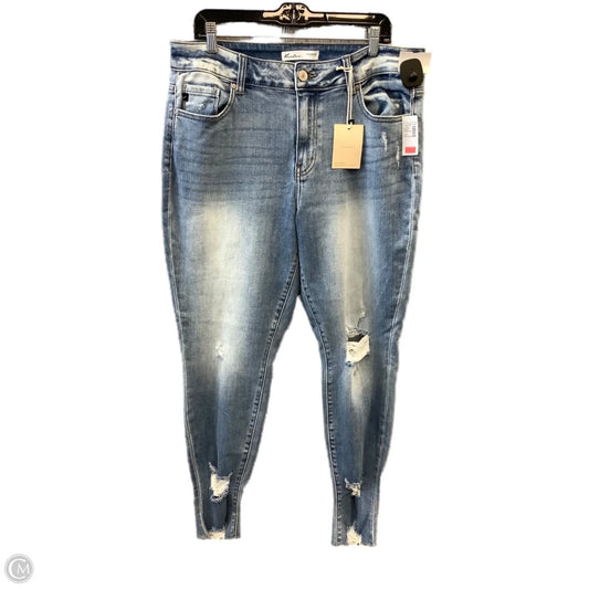 Jeans Skinny By Kancan In Blue Denim, Size: 16