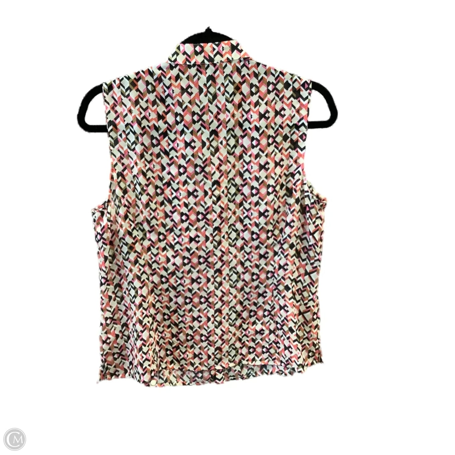 Blouse Sleeveless By Tahari By Arthur Levine In Multi-colored, Size: Mp