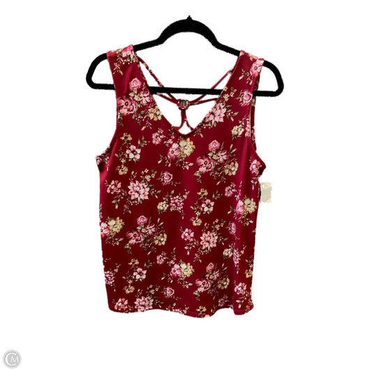 Top Sleeveless By Papermoon In Red, Size: M