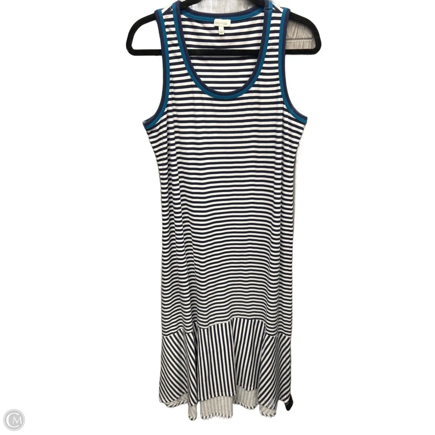 Dress Casual Maxi By Ella Moss In Striped Pattern, Size: L