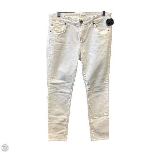 Jeans Skinny By Kut In White Denim, Size: 8