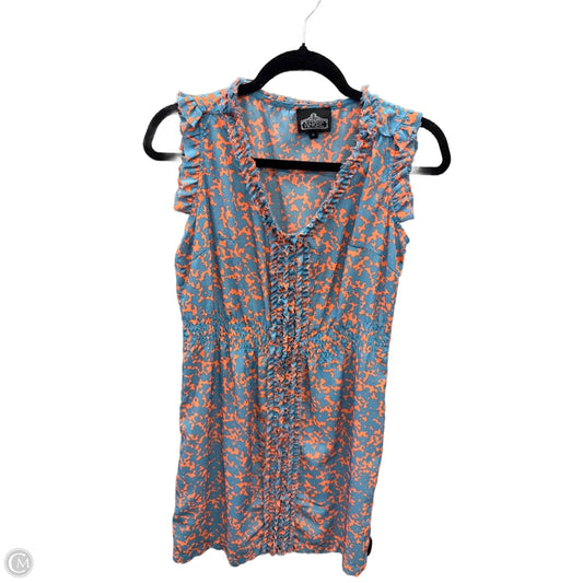 Dress Casual Short By Angie In Blue & Orange, Size: M
