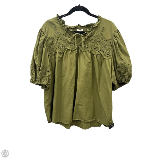 Top Short Sleeve By Maurices In Green, Size: 3x