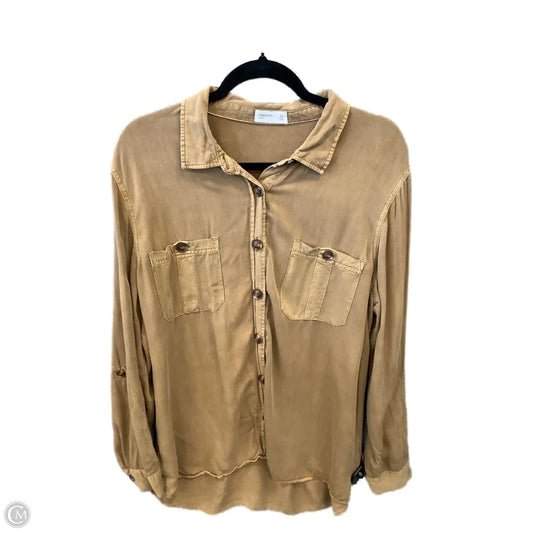 Top Long Sleeve By Maurices In Yellow, Size: Xl