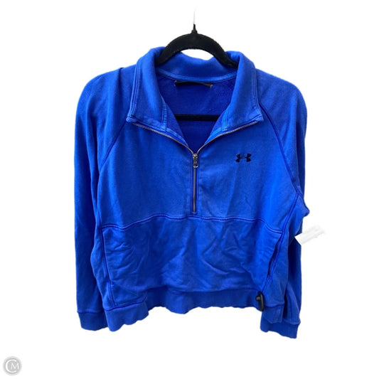Athletic Sweatshirt Collar By Under Armour In Blue, Size: L
