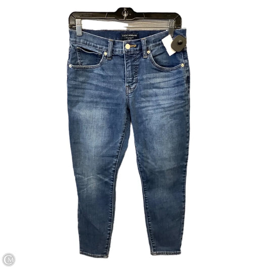 Jeans Cropped By Lucky Brand In Blue Denim, Size: 6