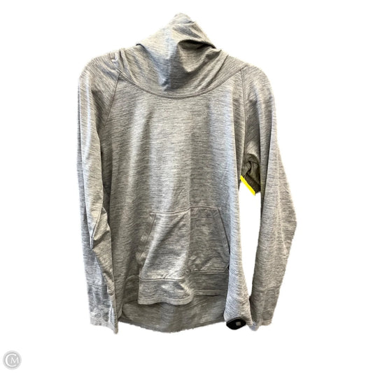 Athletic Top Long Sleeve Collar By Rbx In Grey, Size: L