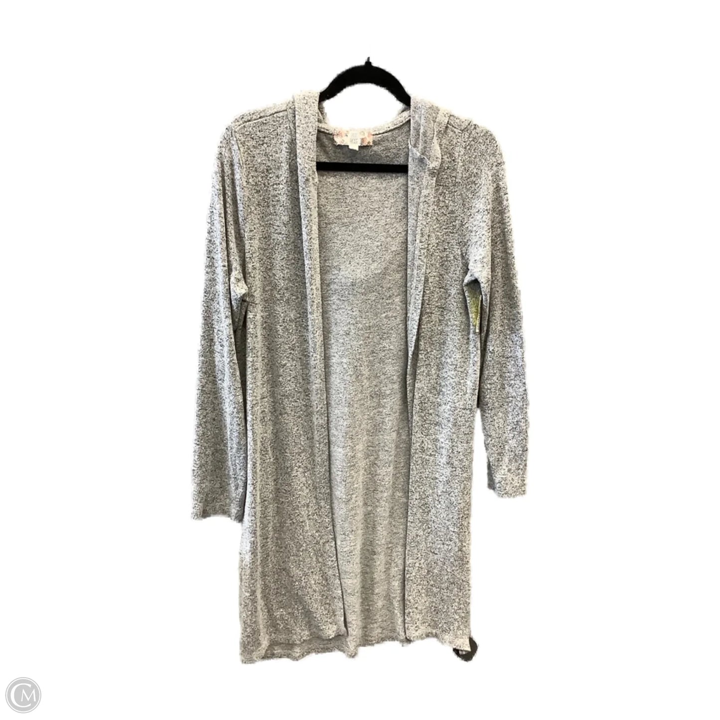 Sweater Cardigan By Pink Rose In Grey, Size: L