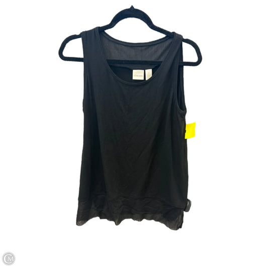 Top Sleeveless By Chicos In Black, Size: M