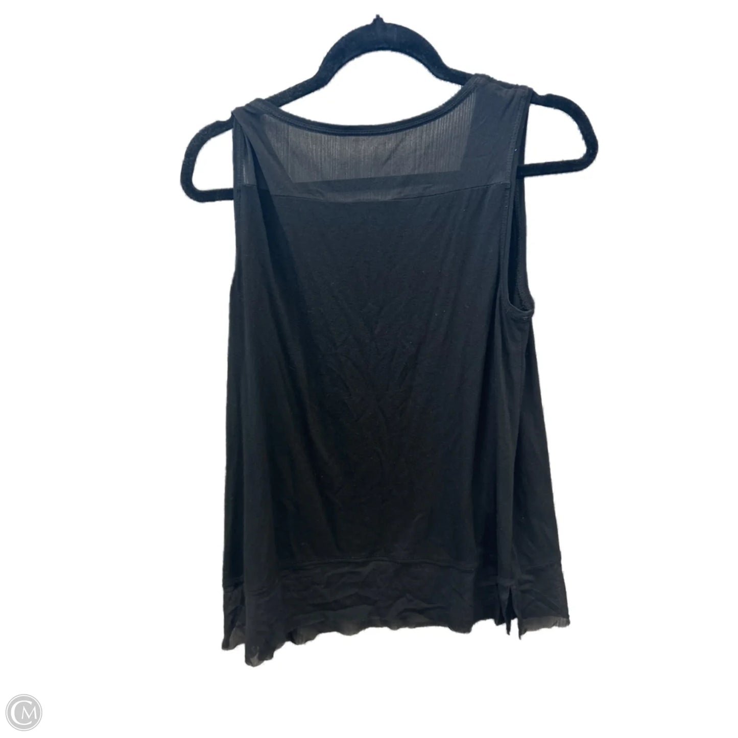 Top Sleeveless By Chicos In Black, Size: M