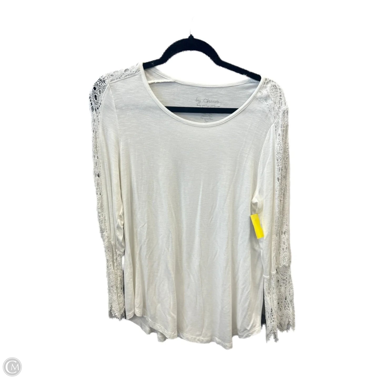 Top Long Sleeve By Chicos In White, Size: M