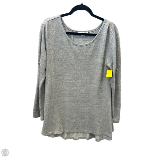 Tunic Long Sleeve By Simply Noelle In Grey, Size: M