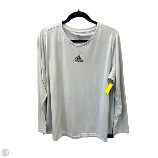 Athletic Top Long Sleeve Crewneck By Adidas In Blue, Size: 2x