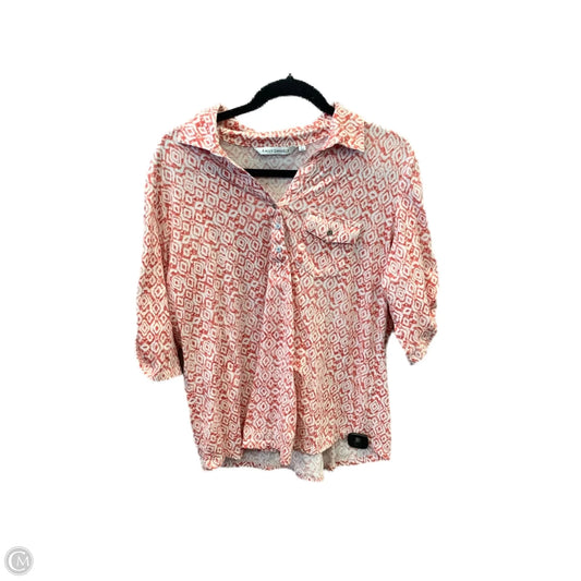 Top 3/4 Sleeve By Emily Daniels In Red, Size: L
