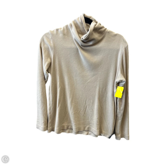 Top Long Sleeve By Uniqlo In Beige, Size: L