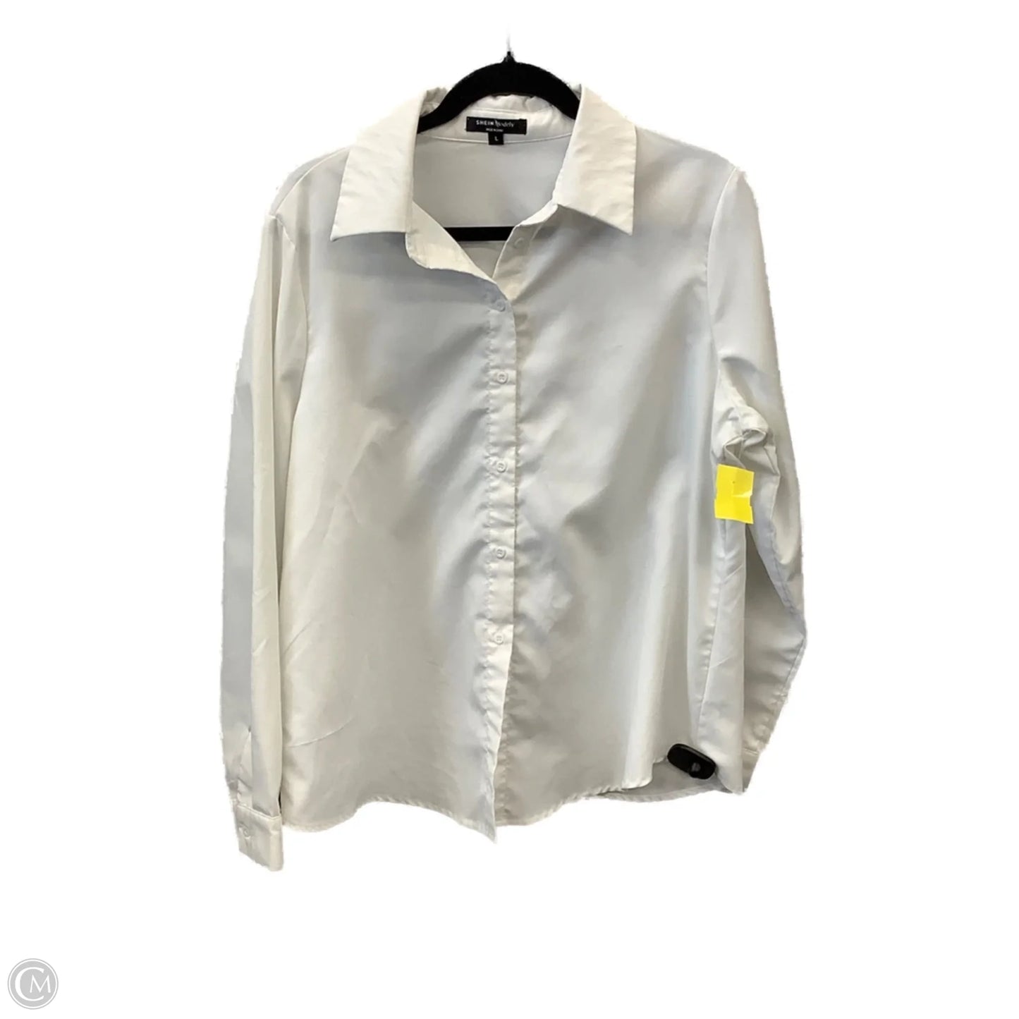 Top Long Sleeve By Shein In White, Size: L