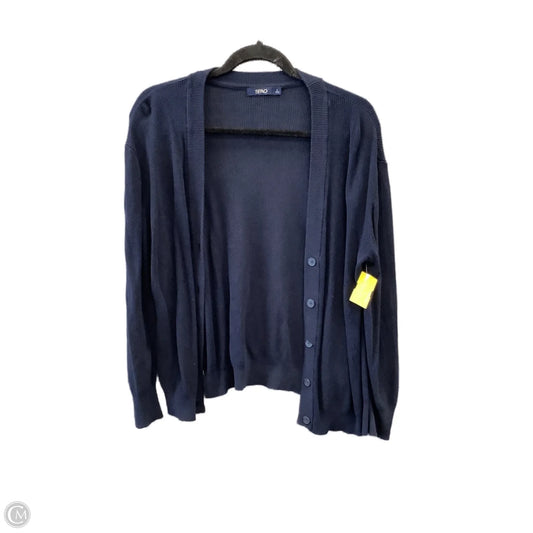 Cardigan By Clothes Mentor In Navy, Size: L