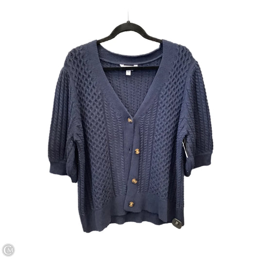 Sweater Cardigan By Time And Tru In Navy, Size: 3x