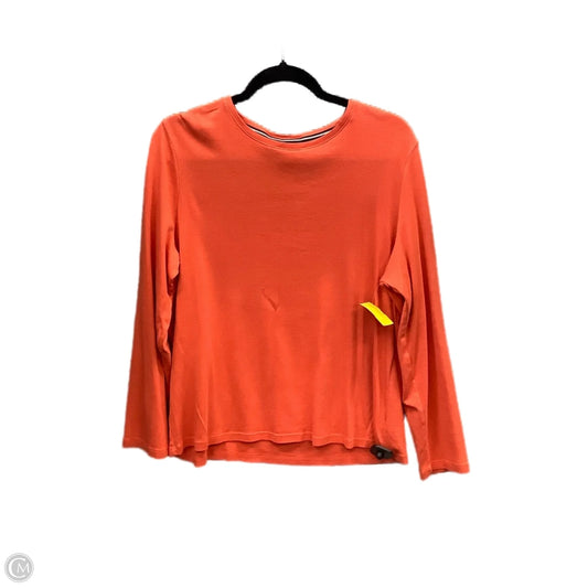 Top Long Sleeve Basic By Talbots In Orange, Size: Xl