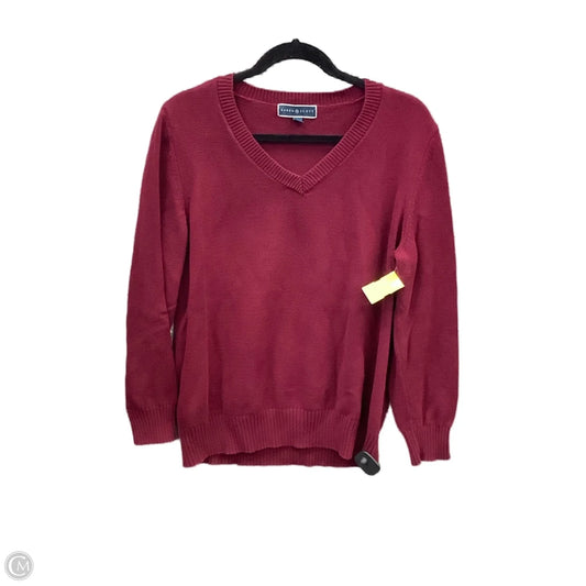 Sweater By Karen Scott In Maroon, Size: Xl