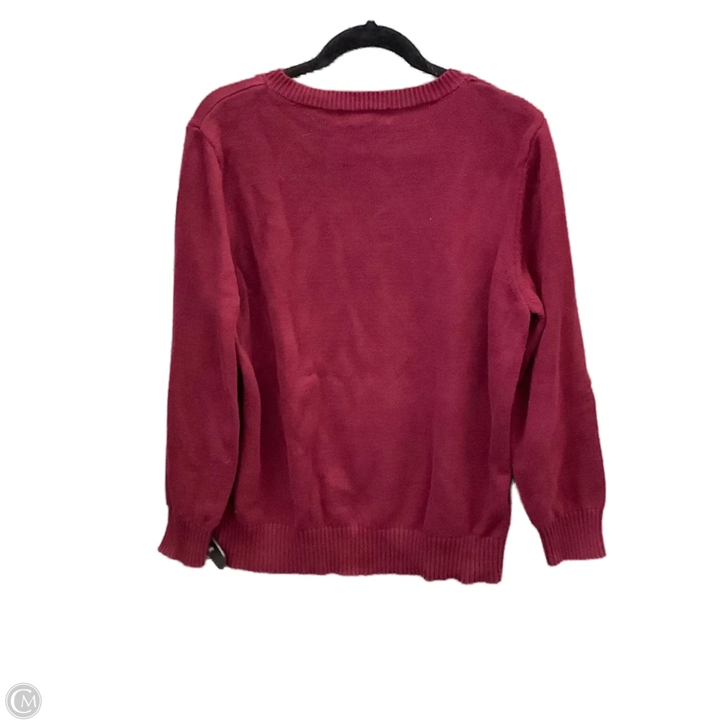 Sweater By Karen Scott In Maroon, Size: Xl