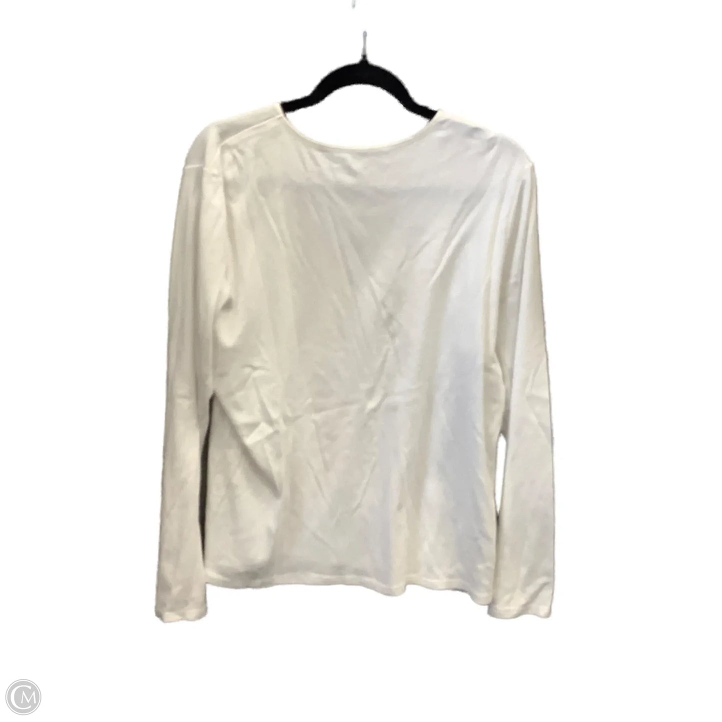 Top Long Sleeve Basic By J. Jill In White, Size: Xl