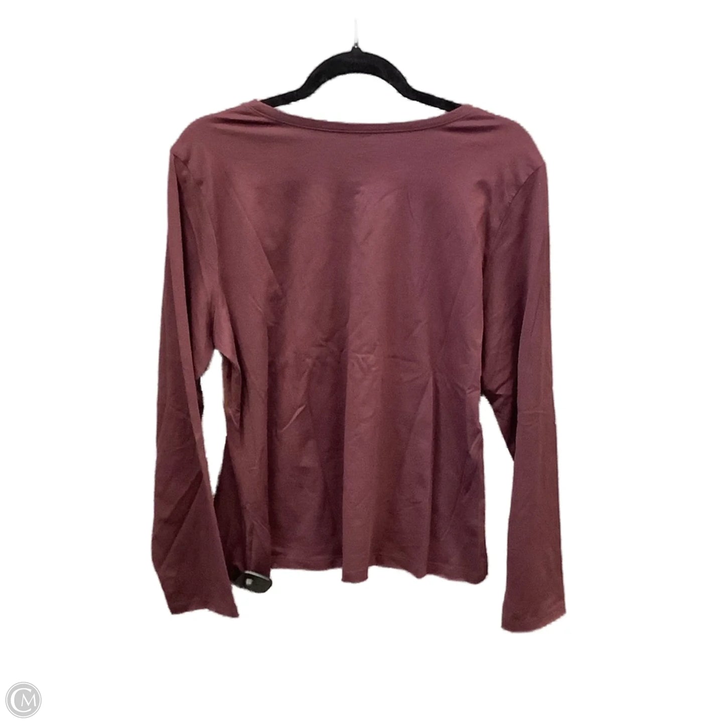 Top Long Sleeve Basic By J. Jill In Maroon, Size: Xl