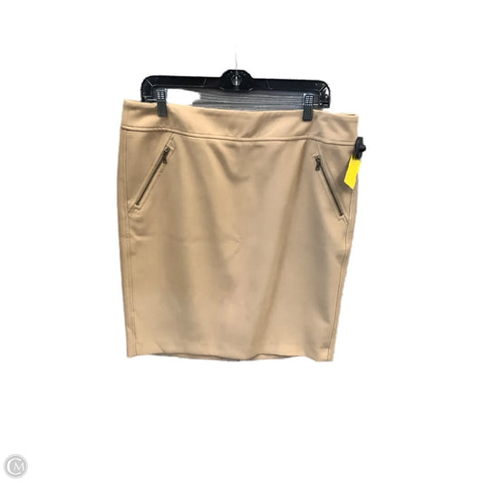 Skirt Midi By Loft In Tan, Size: 14