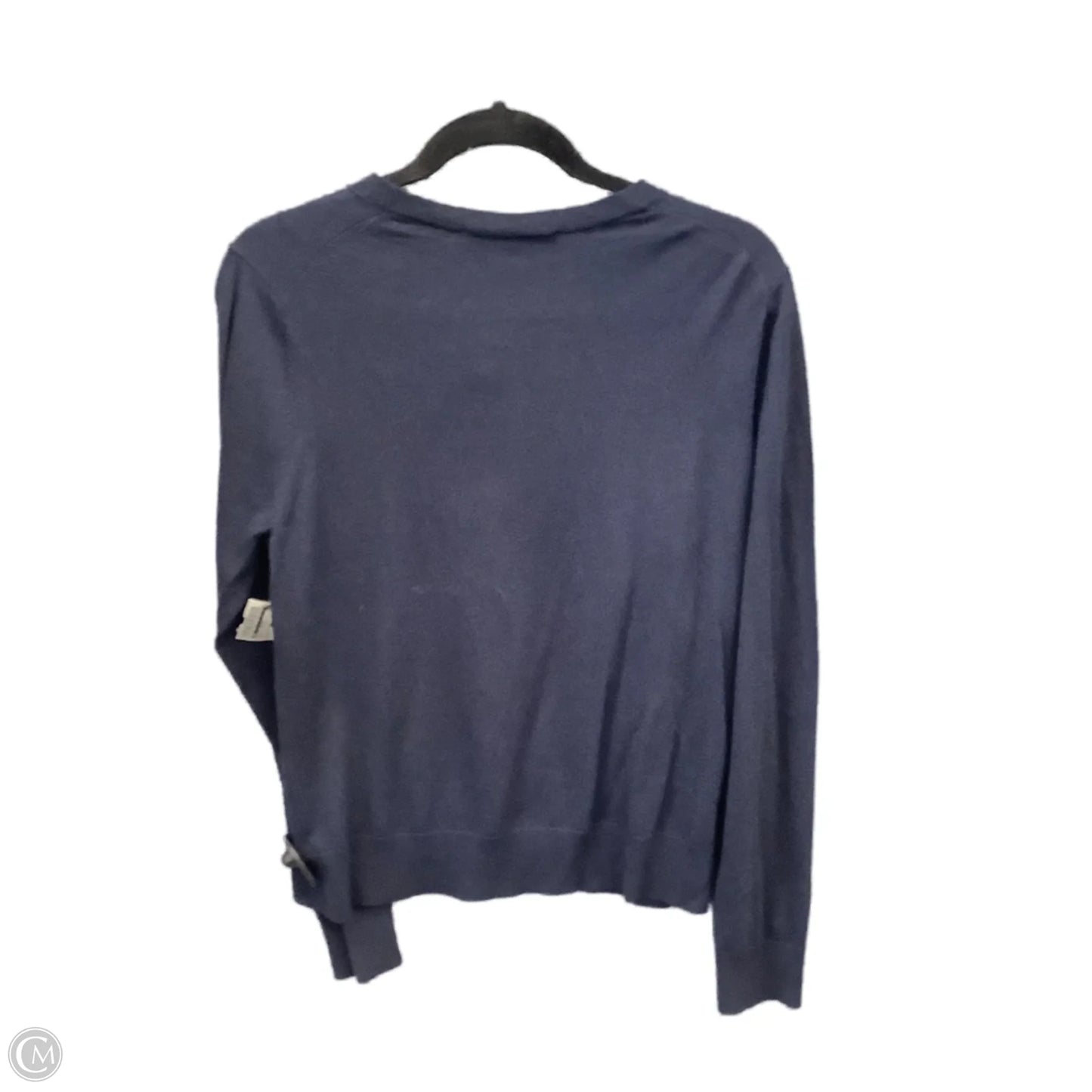 Sweater Cardigan By Loft In Navy, Size: L