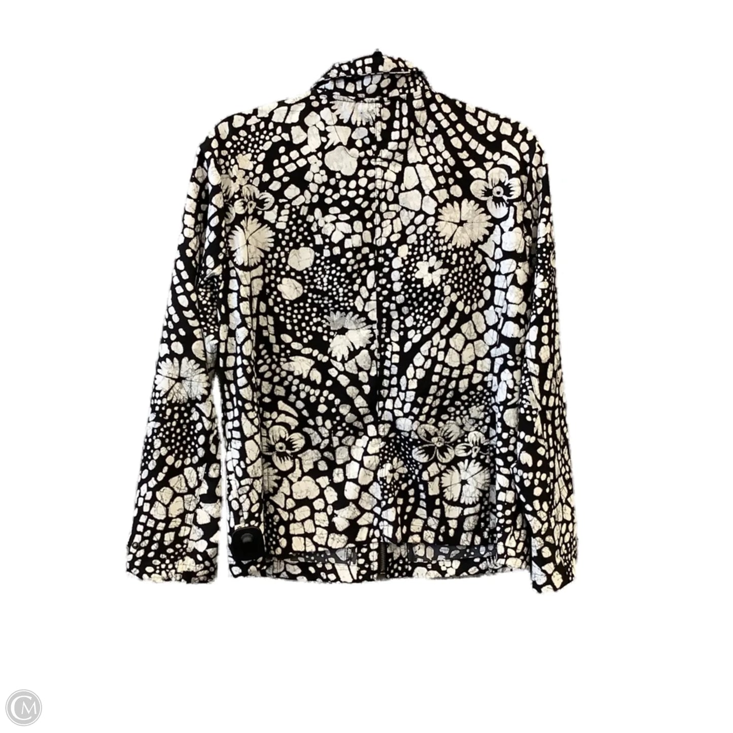 Blazer By Chicos In Black & White, Size: M