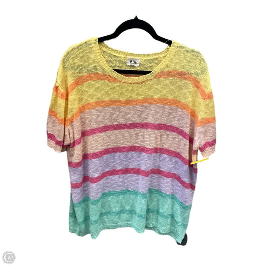 Sweater Short Sleeve By Bibi In Multi-colored, Size: Xl