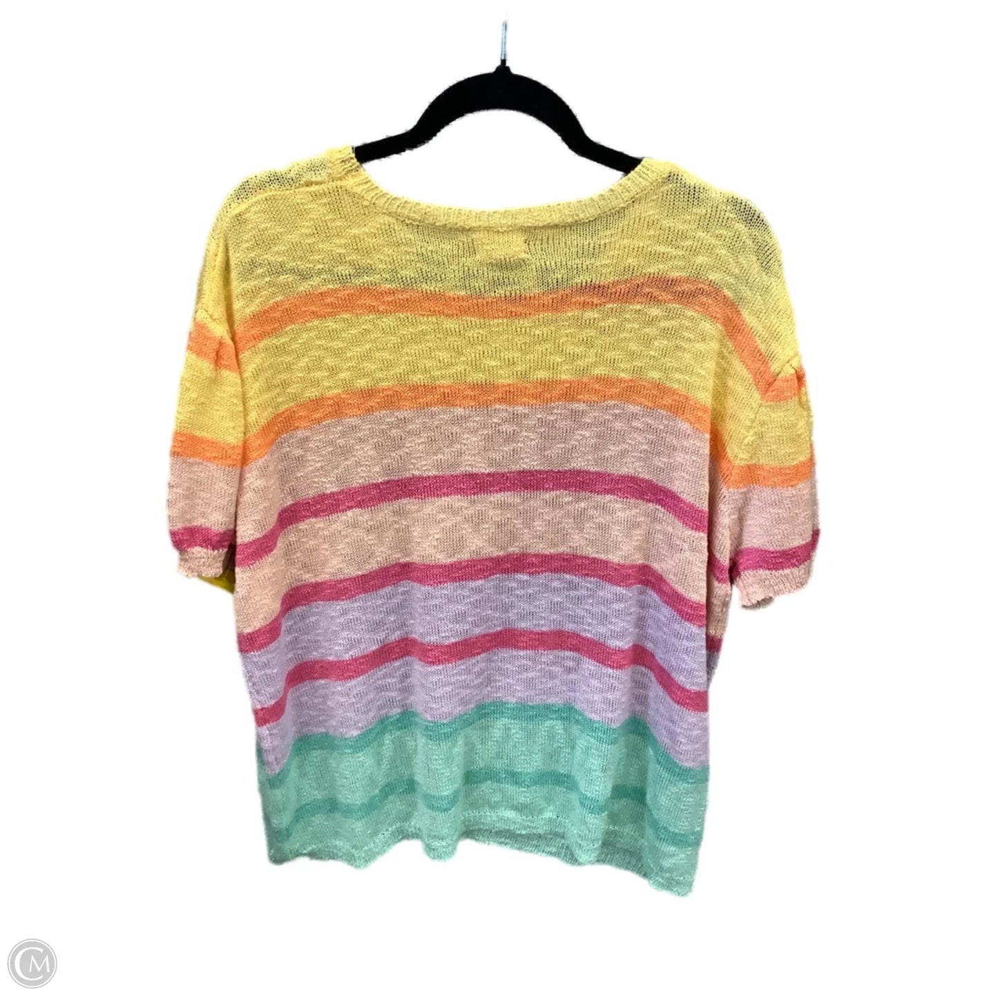 Sweater Short Sleeve By Bibi In Multi-colored, Size: Xl