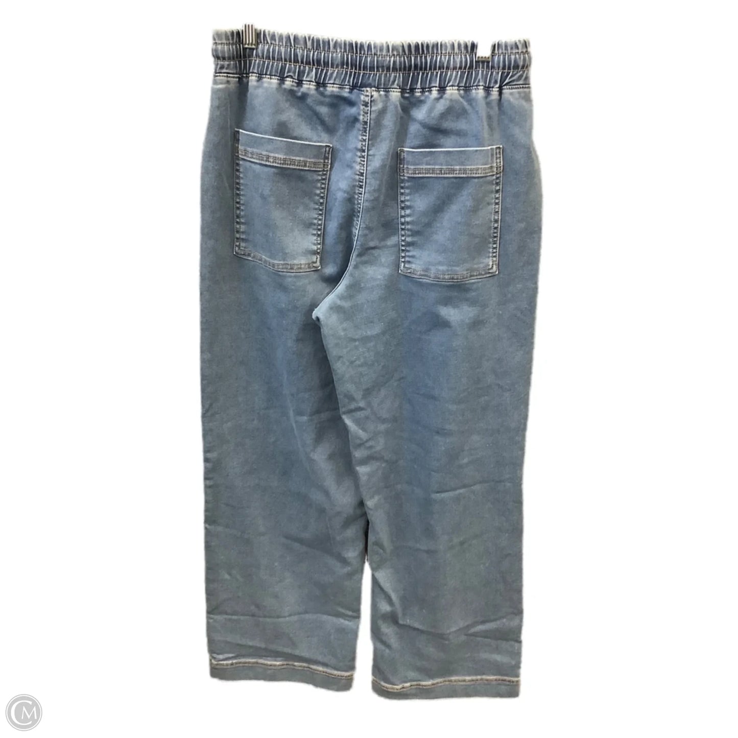 Jeans Wide Leg By Happily Grey In Blue Denim, Size: 12