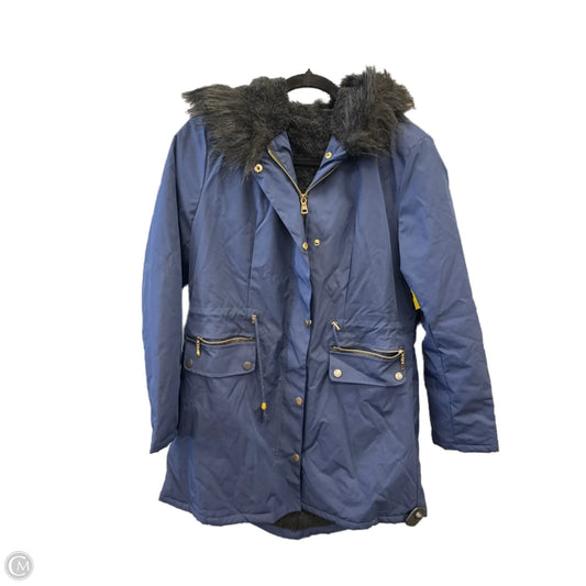 Coat Parka By Cmf In Blue, Size: M