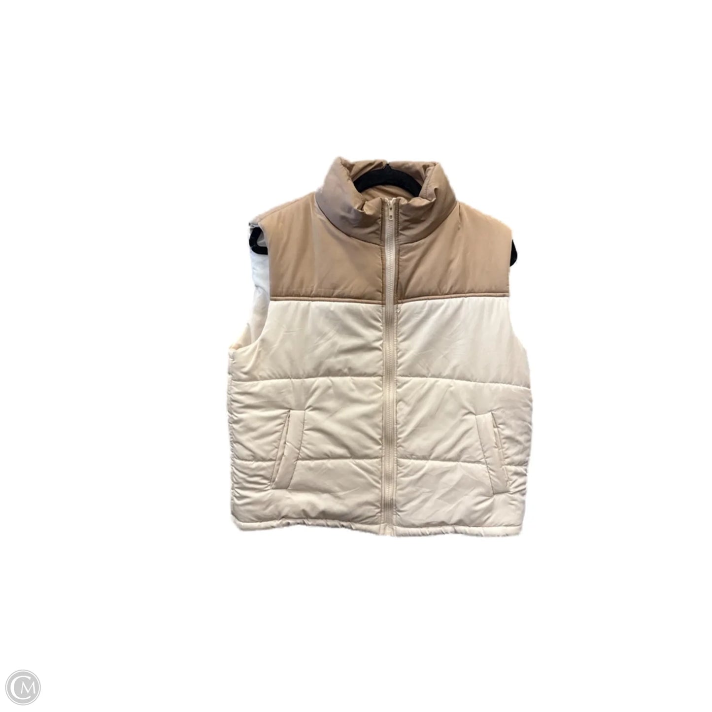 Vest Puffer & Quilted By Cmf In Tan, Size: S