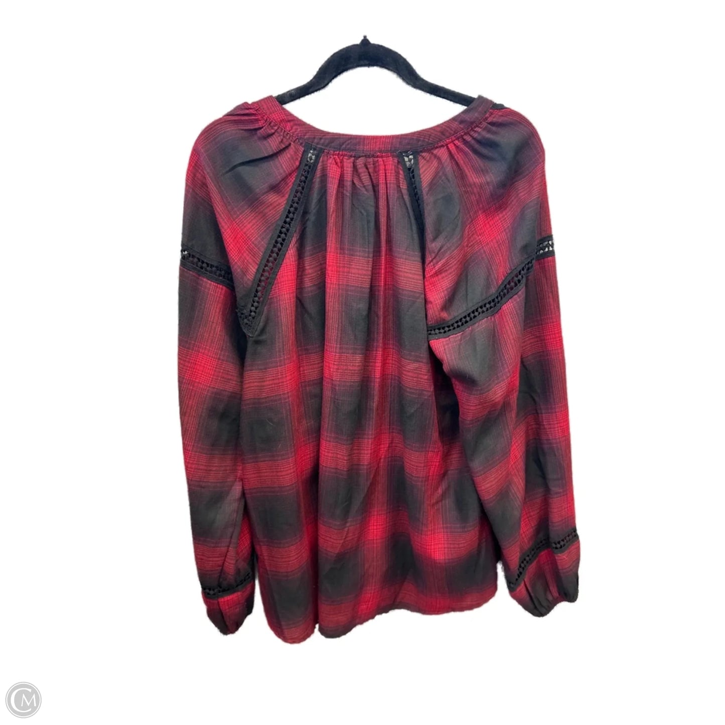 Top Long Sleeve By Knox Rose In Red, Size: Xl