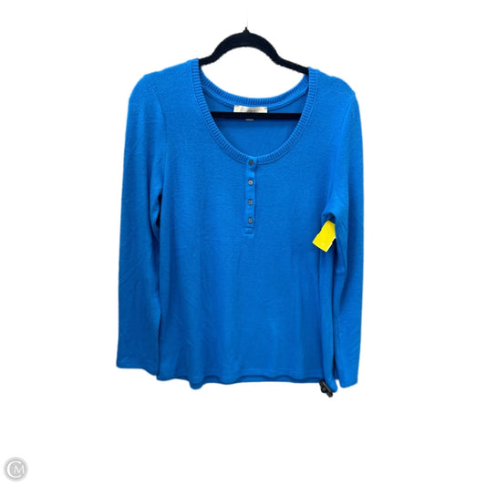 Top Long Sleeve By Loft In Blue, Size: L