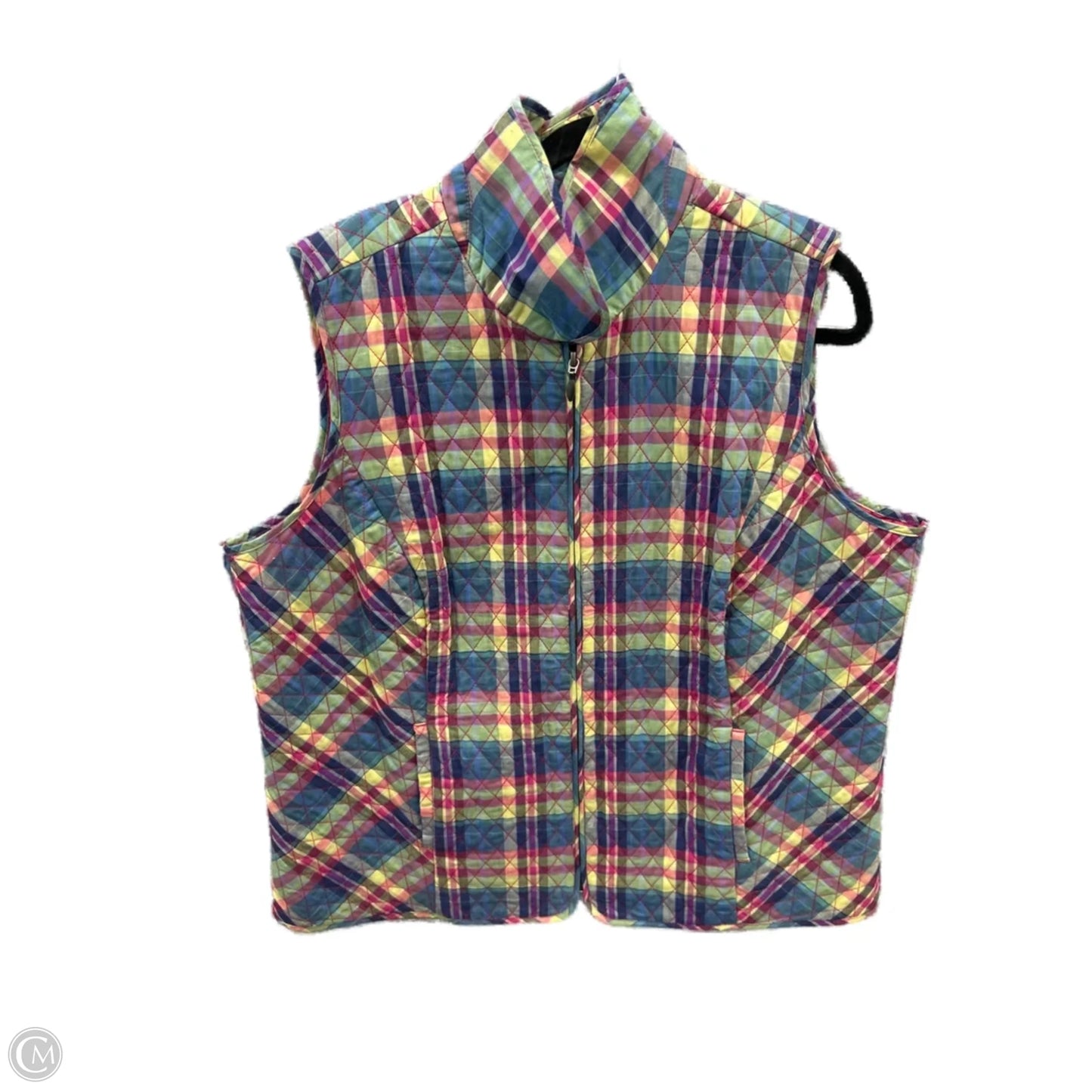 Vest Puffer & Quilted By Cj Banks In Multi-colored, Size: 2x