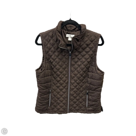 Vest Puffer & Quilted By Christopher And Banks In Brown, Size: L
