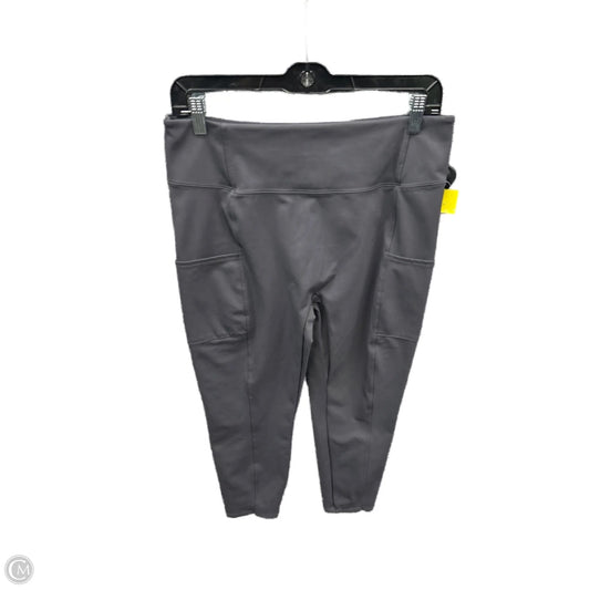 Athletic Leggings Capris By Zuda In Grey, Size: Lp