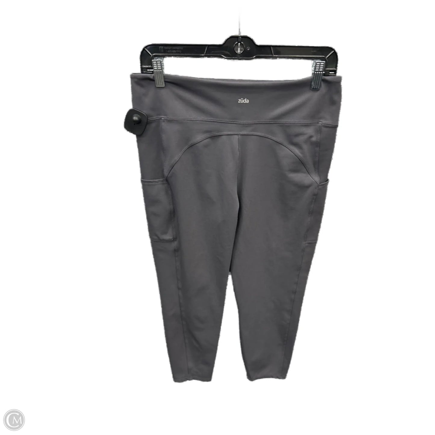 Athletic Leggings Capris By Zuda In Grey, Size: Lp